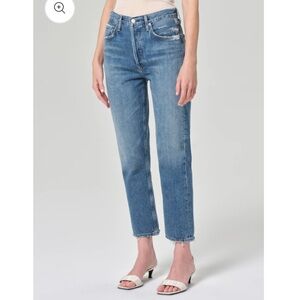 AGOLDE Riley High Rise Straight Jeans